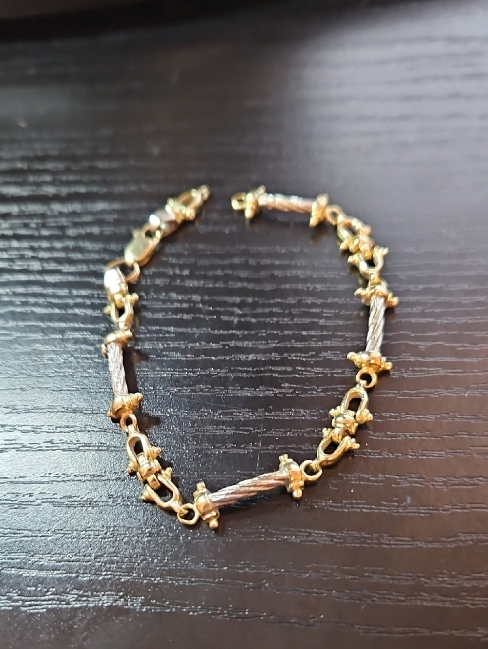 14kt Gold Two-Tone Women's Bracelet - Elegant Cable Link